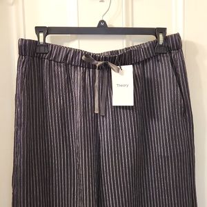 NWT THEORY Silk Wide Leg Pants